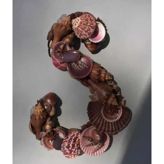 Sea Picture / Frame, Brown and Pink, Serpentine # 5