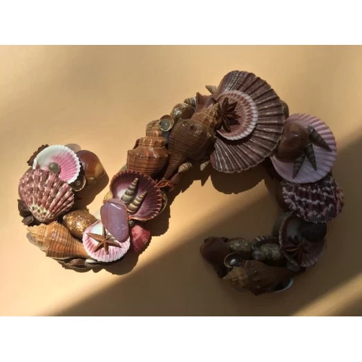 Sea Picture / Frame, Brown and Pink, Serpentine # 5