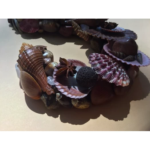 Sea Picture / Frame, Brown and Pink, Serpentine # 5