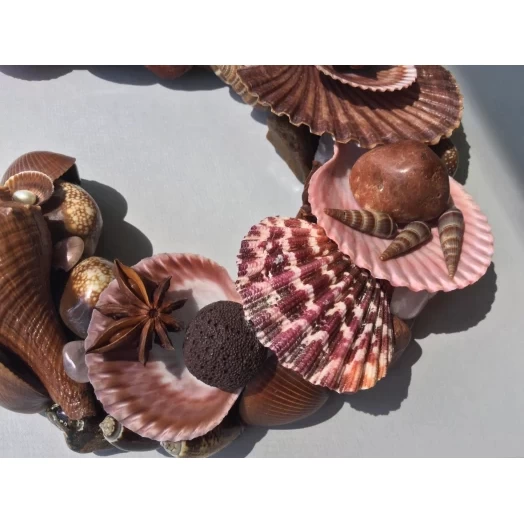Sea Picture / Frame, Brown and Pink, Serpentine # 5