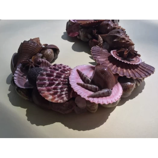Sea Picture / Frame, Brown and Pink, Serpentine # 5
