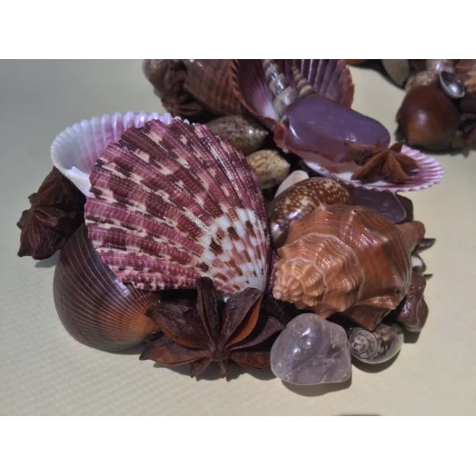 Sea Picture / Frame, Brown and Pink, Serpentine # 5