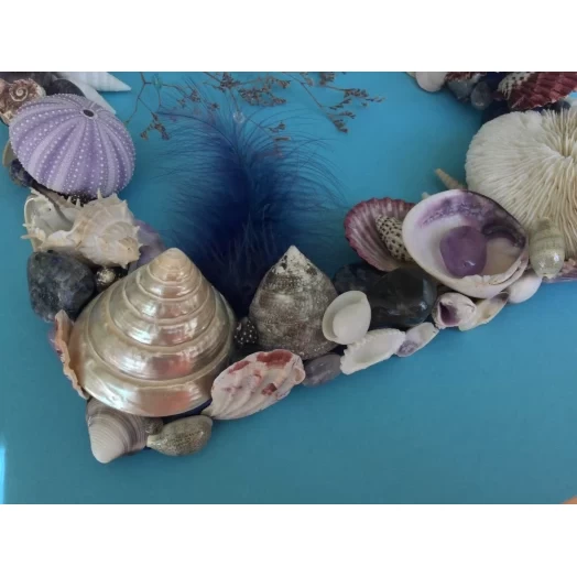 Sea Picture / Frame, Blue, White, Purple and Vinous, Rectangular # 12 Sea Picture / Frame, Blue, White, Purple and Vinous, Rectangular # 12