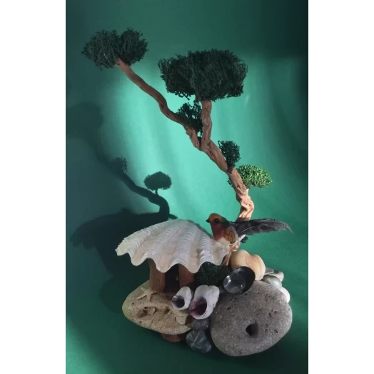 Sea Landscape / Tree Miniature on the Stones # 6