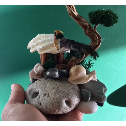 Sea Landscape / Tree Miniature on the Stones # 6