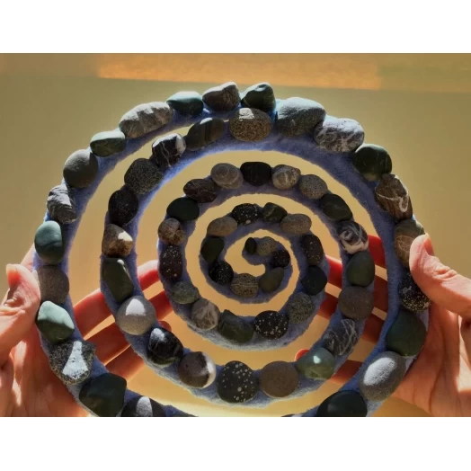 Sea Picture / Frame, Blue and Grey, Sandy Spiral / Helix # 6 Sea Picture / Frame, Blue and Grey, Sandy Spiral / Helix # 6