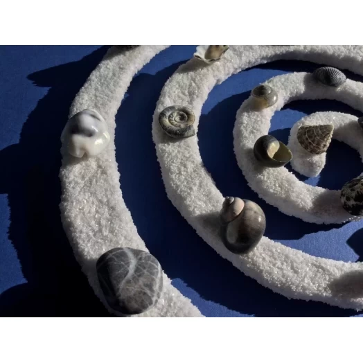 Sea Picture / Frame, Black and White Sandy Spiral / Helix # 27 Sea Picture / Frame, Black and White Sandy Spiral / Helix # 27