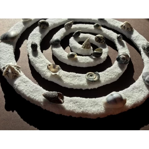 Sea Picture / Frame, Black and White Sandy Spiral / Helix # 27 Sea Picture / Frame, Black and White Sandy Spiral / Helix # 27