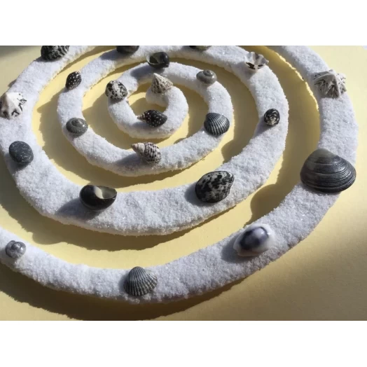 Sea Picture / Frame, Black and White Sandy Spiral / Helix # 27 Sea Picture / Frame, Black and White Sandy Spiral / Helix # 27