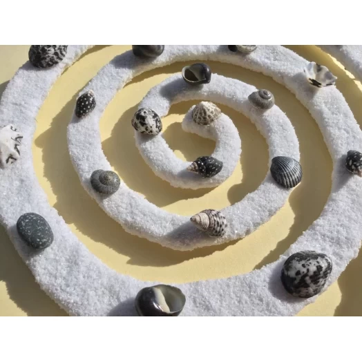 Sea Picture / Frame, Black and White Sandy Spiral / Helix # 27 Sea Picture / Frame, Black and White Sandy Spiral / Helix # 27