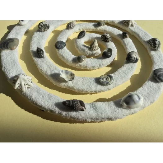 Sea Picture / Frame, Black and White Sandy Spiral / Helix # 27 Sea Picture / Frame, Black and White Sandy Spiral / Helix # 27