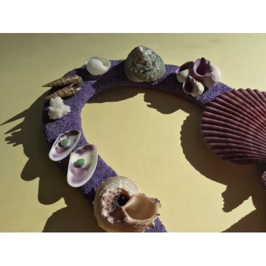 Sea Picture / Frame, Purple and Green Sandy Loop / Wave # 28 Sea Picture / Frame, Purple and Green Sandy Loop / Wave # 28