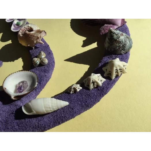 Sea Picture / Frame, Purple and Green Sandy Loop / Wave # 28 Sea Picture / Frame, Purple and Green Sandy Loop / Wave # 28