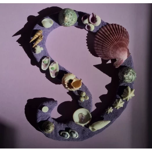Sea Picture / Frame, Purple and Green Sandy Loop / Wave # 28 Sea Picture / Frame, Purple and Green Sandy Loop / Wave # 28