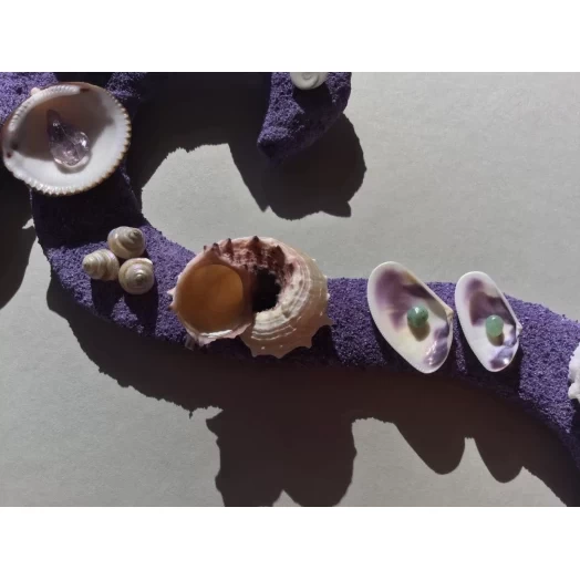 Sea Picture / Frame, Purple and Green Sandy Loop / Wave # 28 Sea Picture / Frame, Purple and Green Sandy Loop / Wave # 28