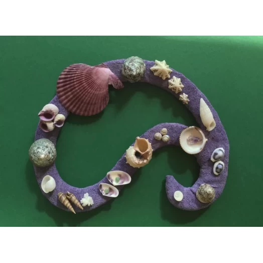 Sea Picture / Frame, Purple and Green Sandy Loop / Wave # 28 Sea Picture / Frame, Purple and Green Sandy Loop / Wave # 28