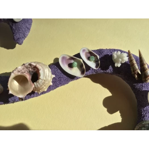 Sea Picture / Frame, Purple and Green Sandy Loop / Wave # 28 Sea Picture / Frame, Purple and Green Sandy Loop / Wave # 28