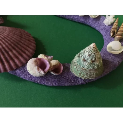Sea Picture / Frame, Purple and Green Sandy Loop / Wave # 28 Sea Picture / Frame, Purple and Green Sandy Loop / Wave # 28