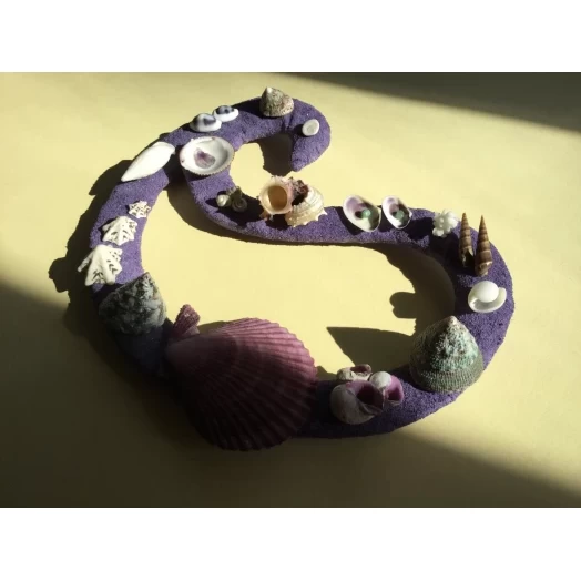 Sea Picture / Frame, Purple and Green Sandy Loop / Wave # 28 Sea Picture / Frame, Purple and Green Sandy Loop / Wave # 28