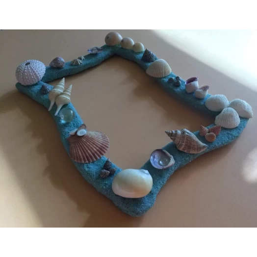 Sea Picture / Frame, Blue, Mint Sandy Wave # 30