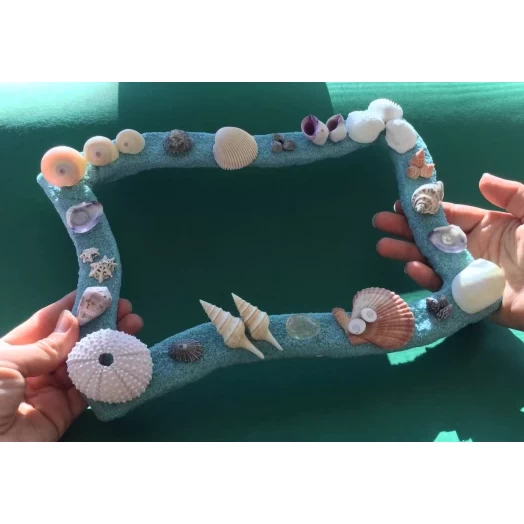 Sea Picture / Frame, Blue, Mint Sandy Wave # 30