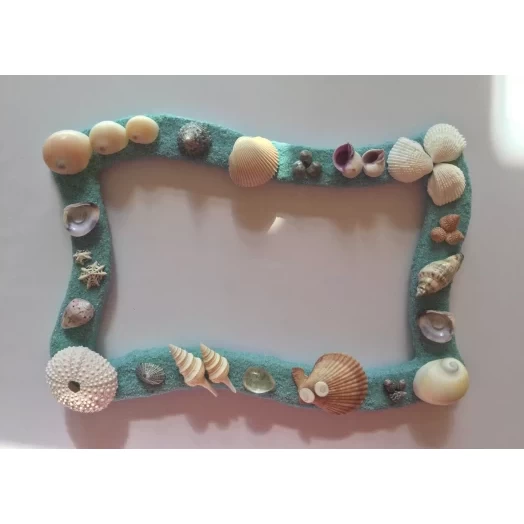Sea Picture / Frame, Blue, Mint Sandy Wave # 30