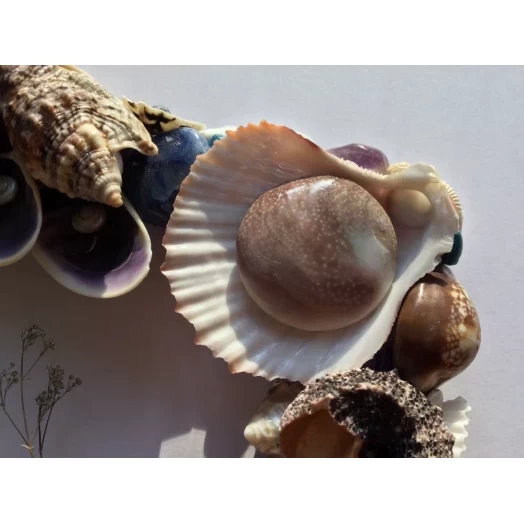Sea Picture / Frame, Brown, Blue and Purple, Rectangular # 9 Sea Picture / Frame, Brown, Blue and Purple, Rectangular # 9