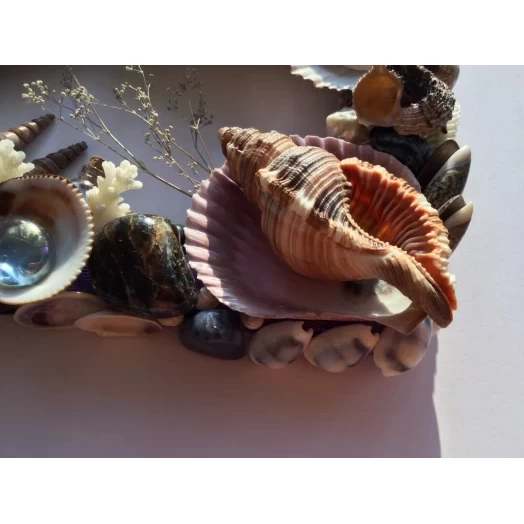 Sea Picture / Frame, Brown, Blue and Purple, Rectangular # 9 Sea Picture / Frame, Brown, Blue and Purple, Rectangular # 9