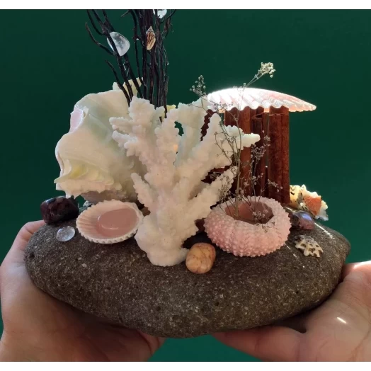 Sea Landscape / Coral Tree Miniature on the Stone # 8 Sea Landscape / Coral Tree Miniature on the Stone # 8