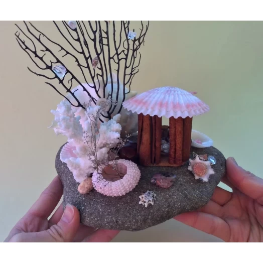 Sea Landscape / Coral Tree Miniature on the Stone # 8 Sea Landscape / Coral Tree Miniature on the Stone # 8