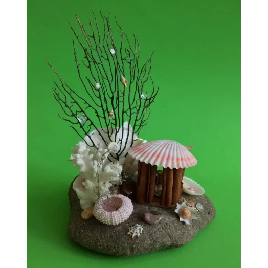Sea Landscape / Coral Tree Miniature on the Stone # 8 Sea Landscape / Coral Tree Miniature on the Stone # 8