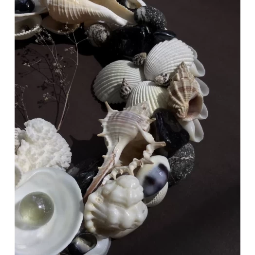 Sea Picture / Frame, Black and White, Round # 8