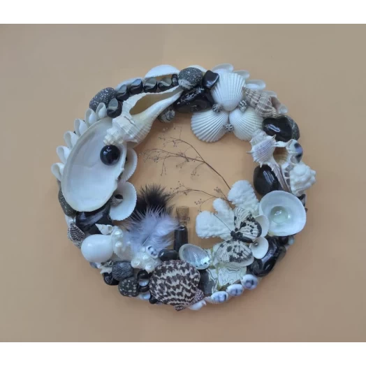 Sea Picture / Frame, Black and White, Round # 8