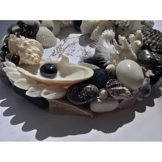 Sea Picture / Frame, Black and White, Round # 8