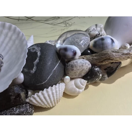 Sea Picture / Frame, White and Grey, Rectangular # 10 Sea Picture / Frame, White and Grey, Rectangular # 10
