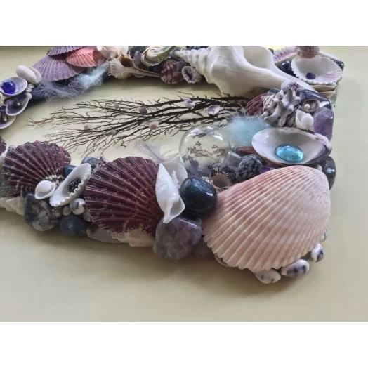 Sea Picture / Frame, Blue, Purple, White & Vinous, Rectangular # 14 Sea Picture / Frame, Blue, Purple, White & Vinous, Rectangular # 14