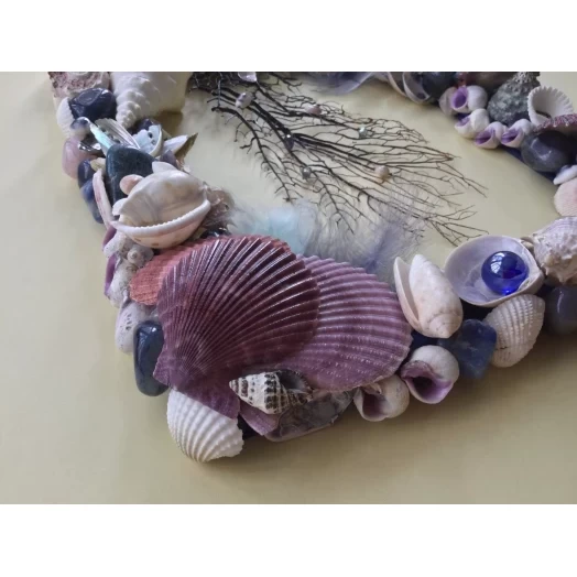 Sea Picture / Frame, Blue, Purple, White & Vinous, Rectangular # 14 Sea Picture / Frame, Blue, Purple, White & Vinous, Rectangular # 14