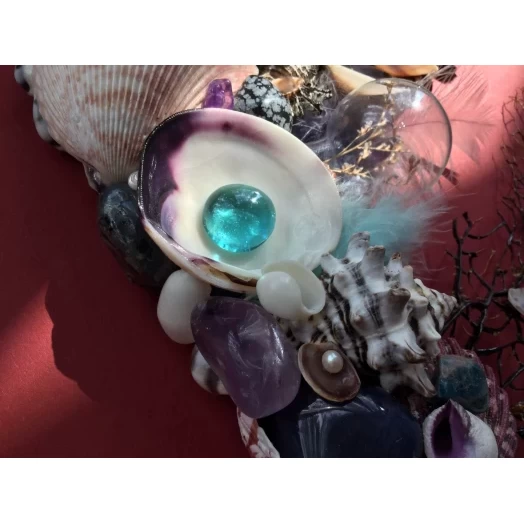 Sea Picture / Frame, Blue, Purple, White & Vinous, Rectangular # 14 Sea Picture / Frame, Blue, Purple, White & Vinous, Rectangular # 14