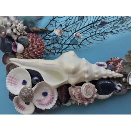 Sea Picture / Frame, Blue, Purple, White & Vinous, Rectangular # 14 Sea Picture / Frame, Blue, Purple, White & Vinous, Rectangular # 14