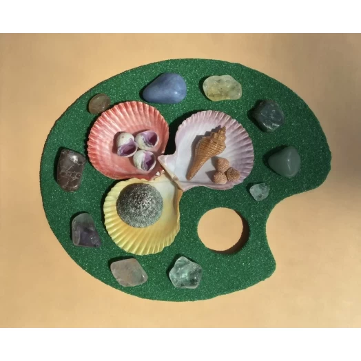 Sea Picture / Frame, Green, Colourful Sandy Palette # 38