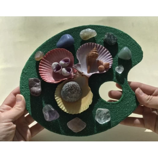 Sea Picture / Frame, Green, Colourful Sandy Palette # 38
