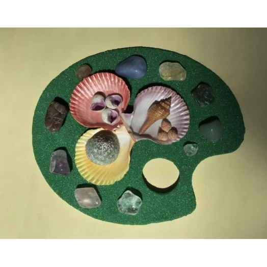 Sea Picture / Frame, Green, Colourful Sandy Palette # 38