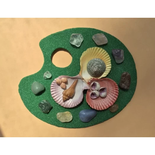 Sea Picture / Frame, Green, Colourful Sandy Palette # 38