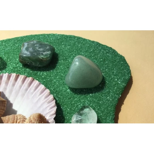 Sea Picture / Frame, Green, Colourful Sandy Palette # 38