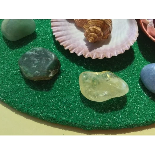 Sea Picture / Frame, Green, Colourful Sandy Palette # 38