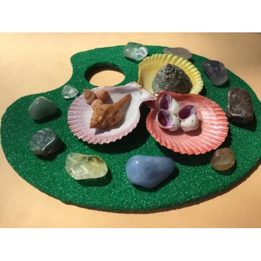 Sea Picture / Frame, Green, Colourful Sandy Palette # 38