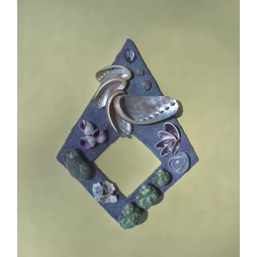 Sea Picture / Frame, Purple, Green, Sandy, Diamond # 39 Sea Picture / Frame, Purple, Green, Sandy, Diamond # 39