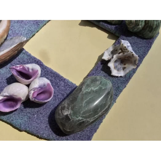 Sea Picture / Frame, Purple, Green, Sandy, Diamond # 39 Sea Picture / Frame, Purple, Green, Sandy, Diamond # 39
