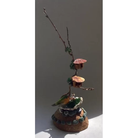 Sea Landscape / Tree Miniature on the Coconut # 9