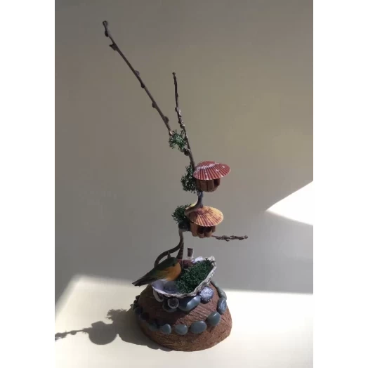Sea Landscape / Tree Miniature on the Coconut # 9